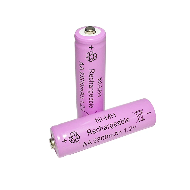 2 шт. 2x высокое качество Перезаряжаемые Батарея AA 2800 мАч ni-mh1.2v 2A 5 # baterias Батареи
