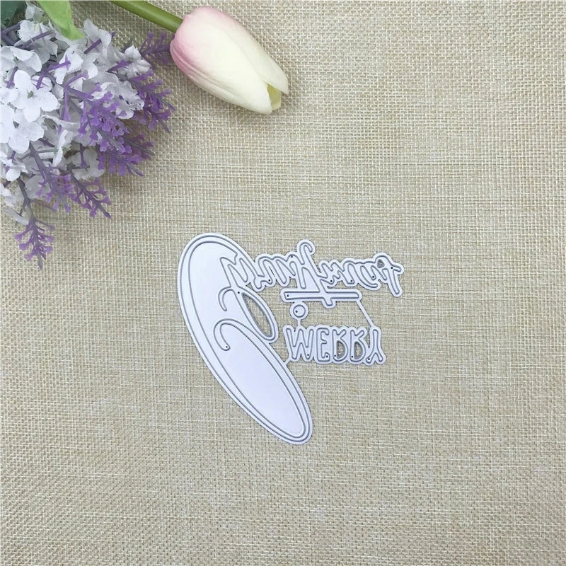 Julyarts Word Die Merry Metal Cutting Dies Stencil for DIY Scrapbooking Embossing Album Decor Paper Card Craft New 2019 | Дом и сад