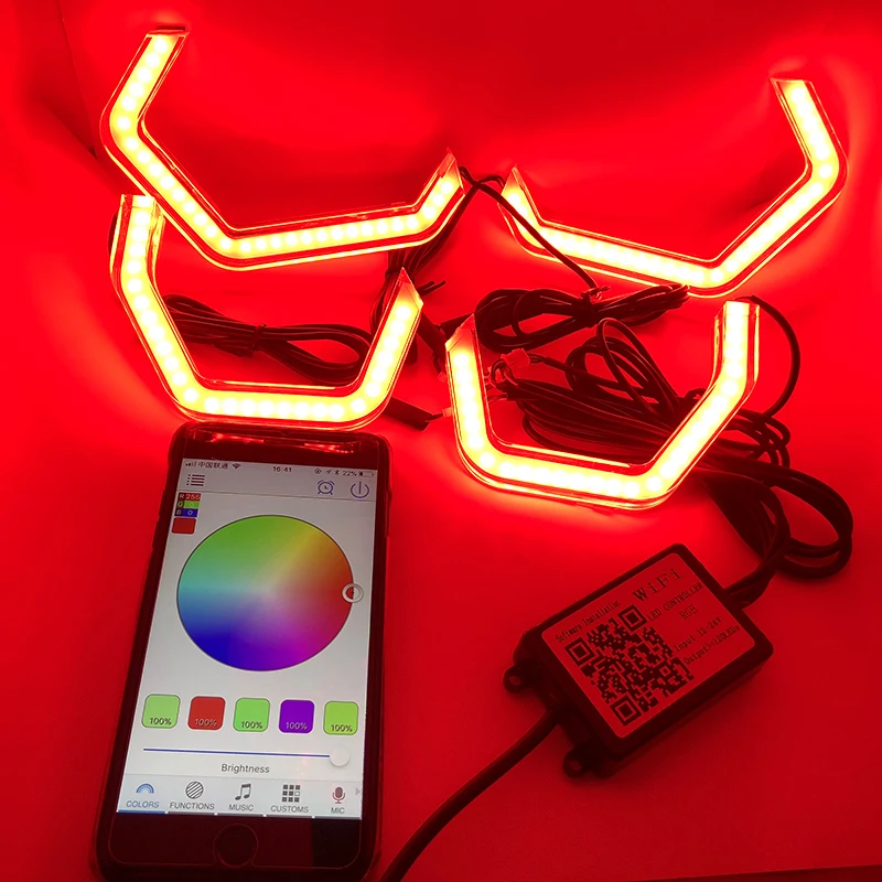 WI-FI с несколькими цветами RGB Цвет M4 знаковые Стиль светодиодный хрустальный Ангел