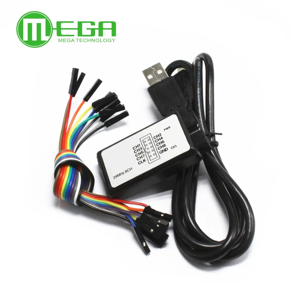 

5sets New Arrival USB Logic Analyze 24M 8CH, MCU ARM FPGA DSP debug tool