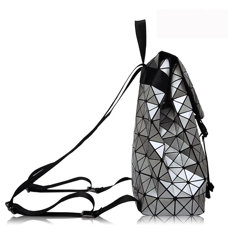 Женская мода Drawstring Рюкзак Решетки Алмаза Геометрия Стеганые Дамы Мешок Сумка Для