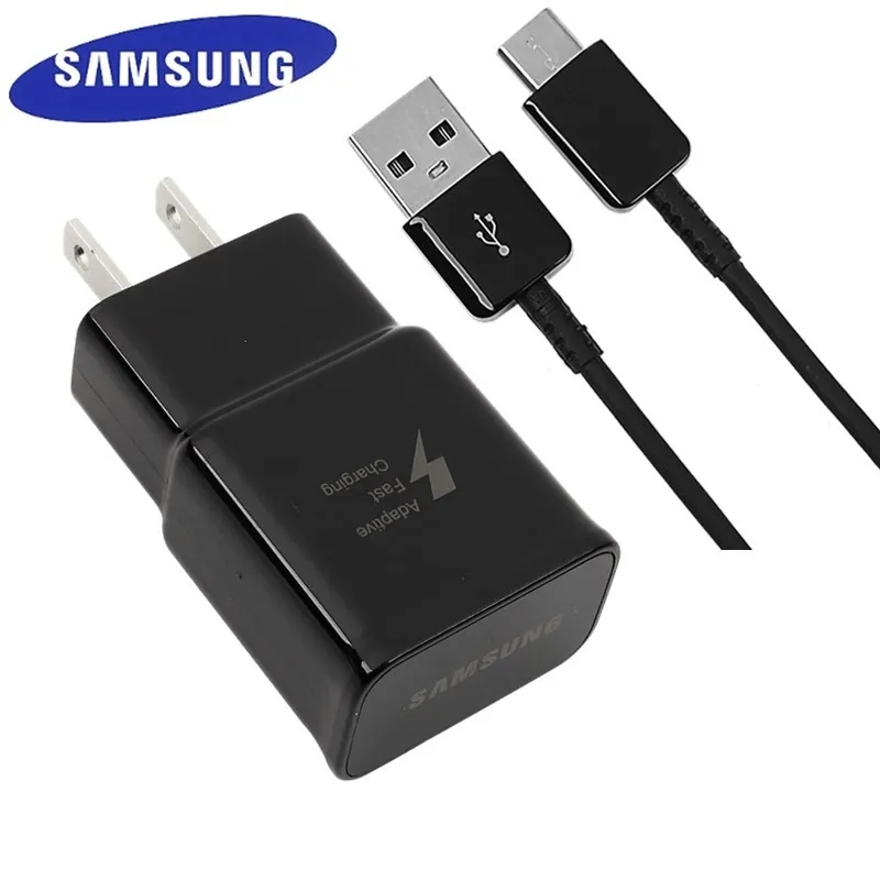 100% Оригинальные samsung адаптивного Fast Зарядное устройство USB быстрый адаптер 1 2/1 5 M