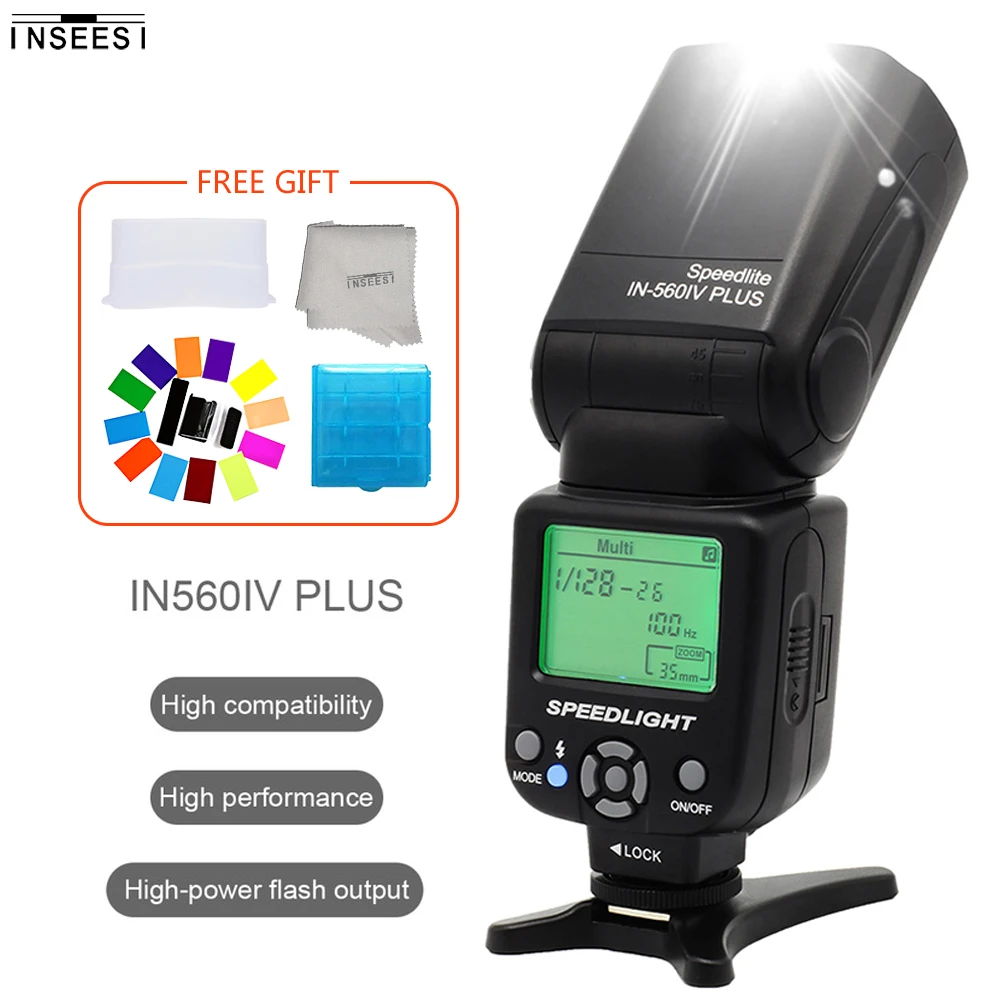 INSEESI IN560IV IN 560IV Plus Беспроводная вспышка Speedlite M/S1/S2 режим вспышки для Olympus E5 E30 E300 E620