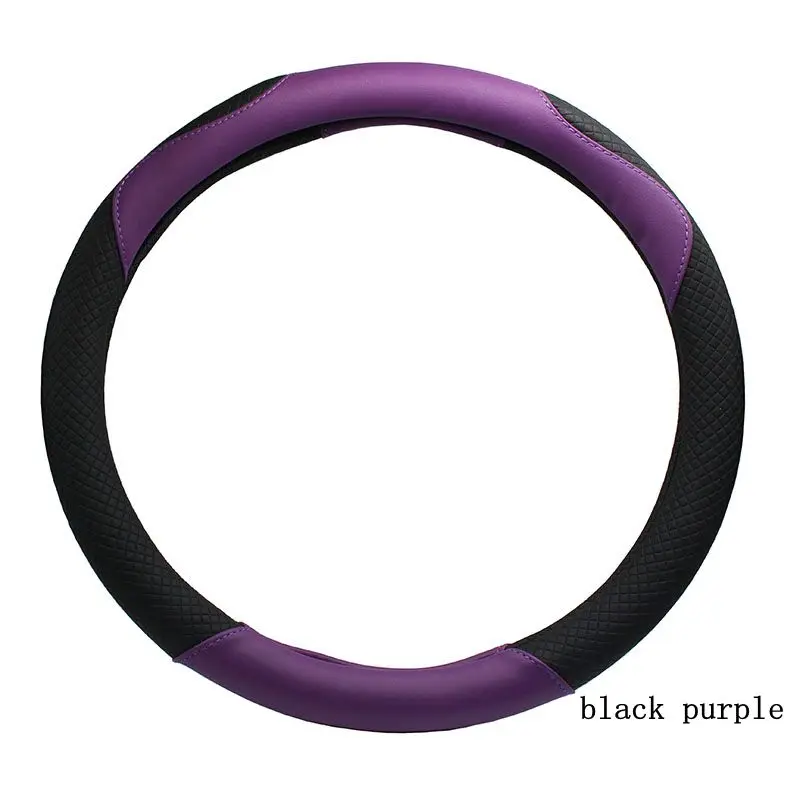 Кожаная универсальная оплетка рулевого колеса автомобиля 38 см автомобильный