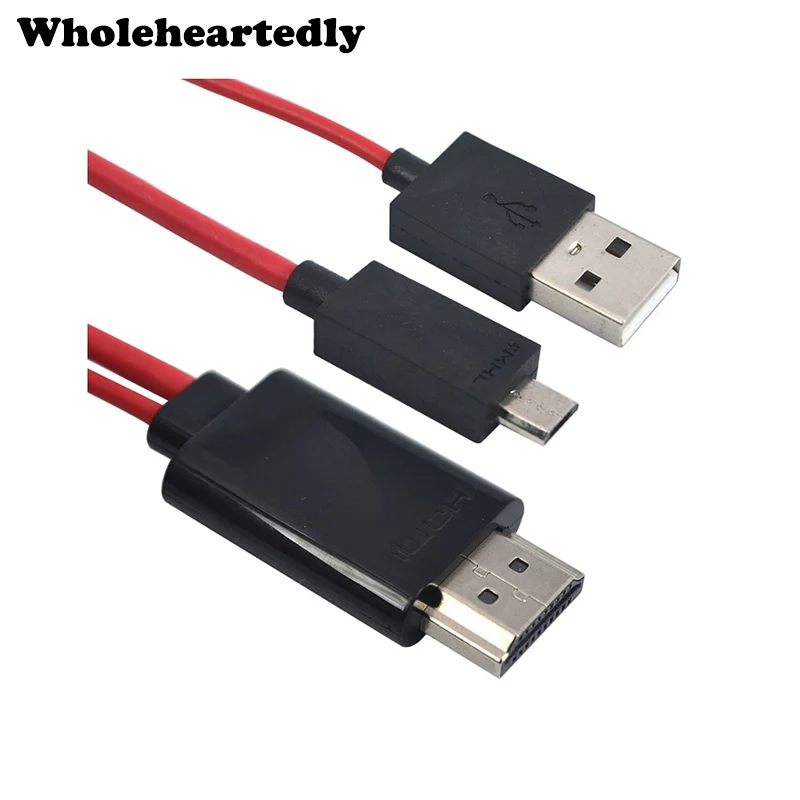 5Pin Micro USB к HDMI совместимый адаптер видеокабель для Samsung Galaxy s2 i9100 i9220 S2 N7000 HTC one SONY