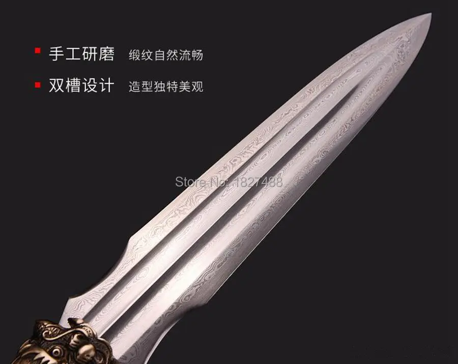 Высококачественный острый складной стальной латунный наконечник китайский WuShu
