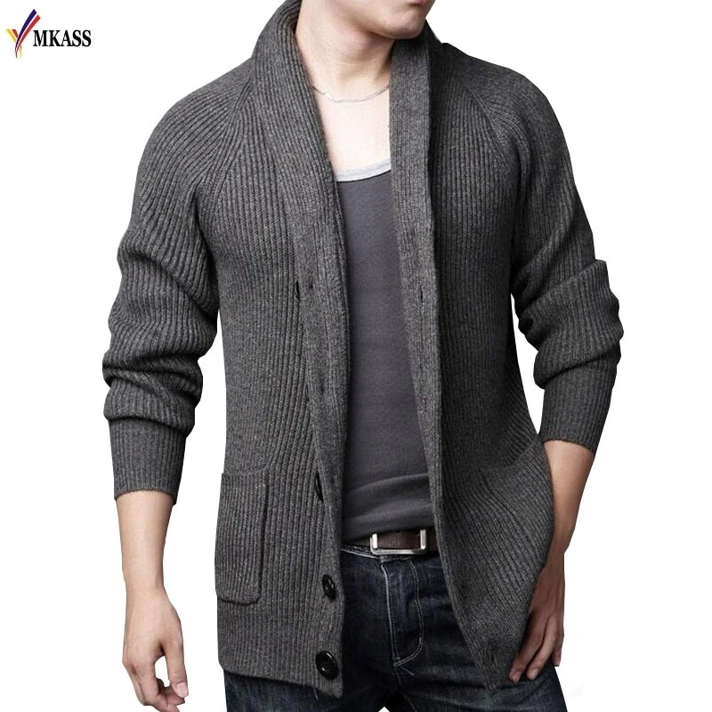 2017 New Arrival Men Cardigans Sweater Thick Warm Winter Male Single Breasted Cardigan Masculino Knitted Outerwear Size M-3XL