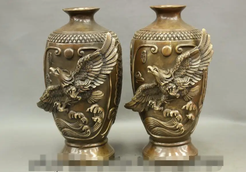Песня voge Gem S7033 14 китайская Бронзовая медная монета богатства Статуя мухи орла
