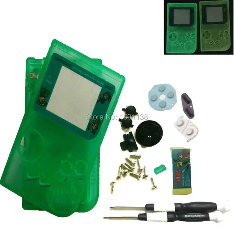 Полный Корпус Оболочка Чехол сменная Крышка для GameboyGBGBODMG ZeldaVersion световой