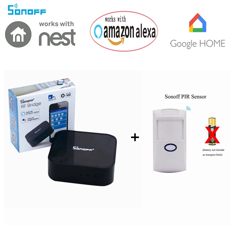 Sonoff RF Brigde Wi Fi 433 мГц Беспроводной преобразователь сигнала ПИР 2 Сенсор/DW1 умный дом