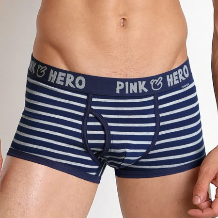 5 pieces Горячая Распродажа: 5 шт./лот Pink Heroes высокого качества нижнее белье из хлопка, Для мужчин шорты-боксеры Классический Полосатый мужской нижнее белье удобные U-сумка - Цвет: 5 pieces