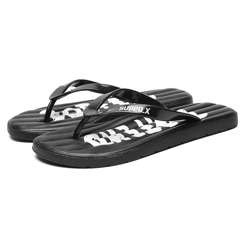 South Korean version of soft-soled anti-skid alphabetic slippers for summer 2019 men's comfortable and leisure beach shoes | Обувь
