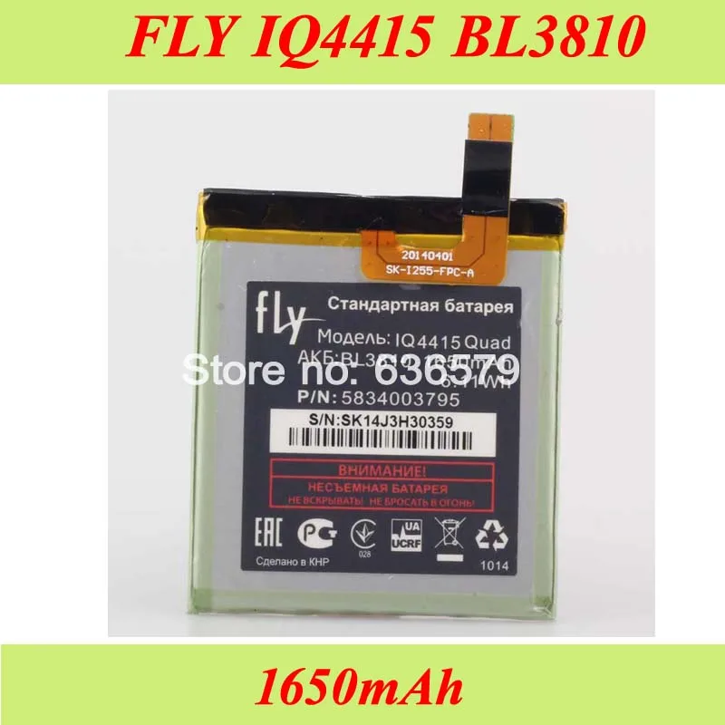 FLY IQ4415 аккумулятор BL3810 3 7 V 1650mAh Высокое качество Мобильный телефон Замена