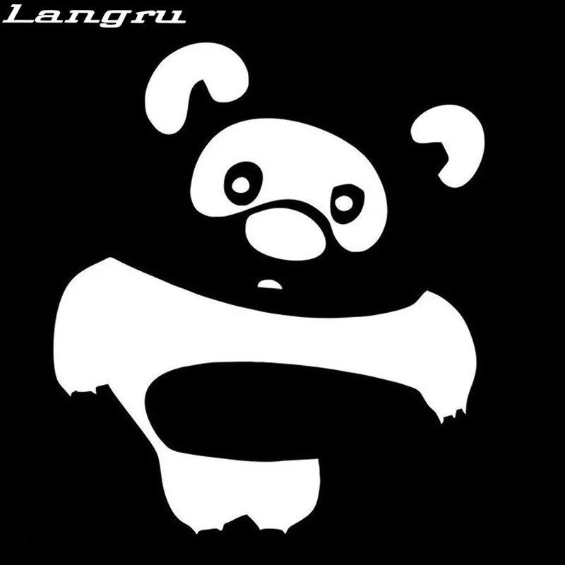 Langru панда мультфильм автомобильные наклейки персонализированные милые панды
