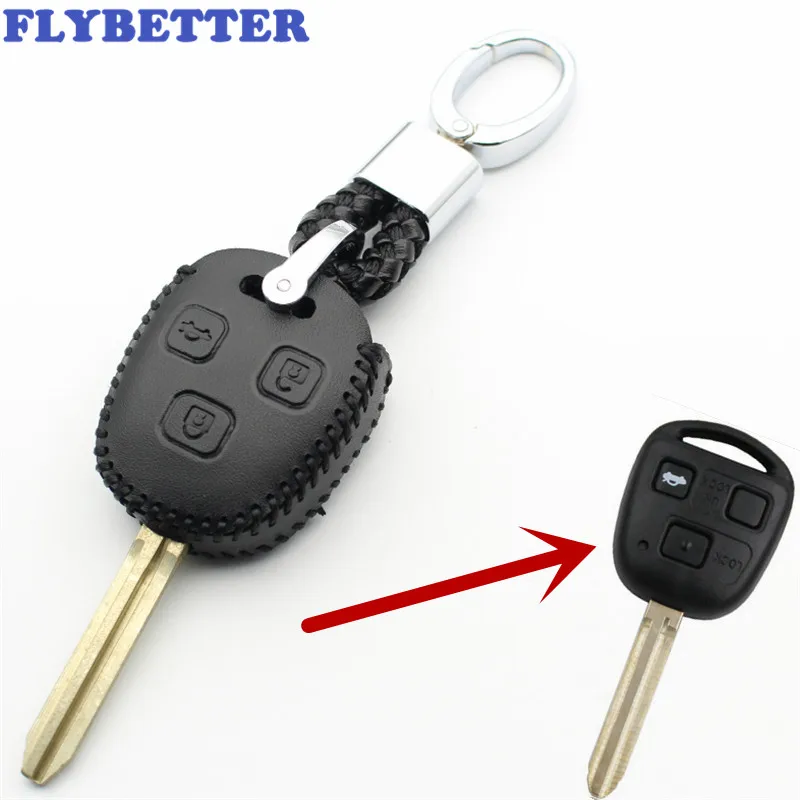 Брелок FLYBETTER из натуральной кожи с 3 кнопками чехол для ключа дистанционным