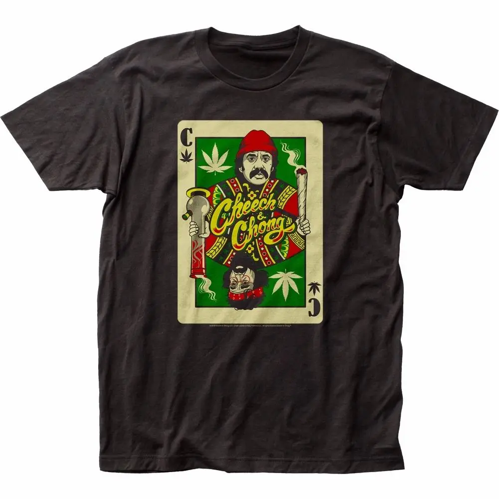 Cheech &amp Chong Лицензированная футболка для взрослых с игральными картами новые