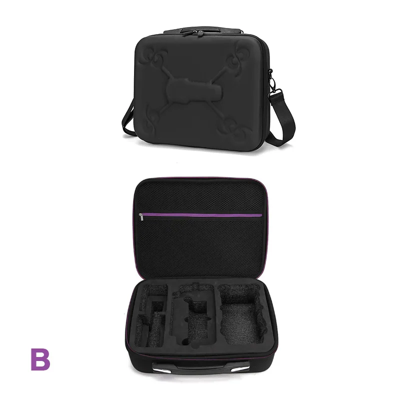 B-Purple zipper FIMI X8 SE Drone Bags Portable Storage Bag Travel Case Backpack Shockproof Shoulder Handbag Carring Box Fimi X8 SE Accessories - Color: B-Purple zipper