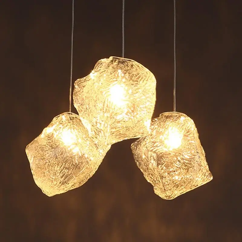 AKDSteel светодиодная Подвесная лампа 1 шт. современный бар ледяной куб рок освещение