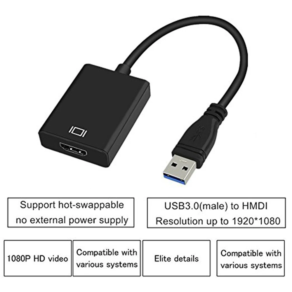 USB 3 0 к HDMI 1080P внешняя видеокарта Кабель адаптер конвертер кабель USB3.0 мульти