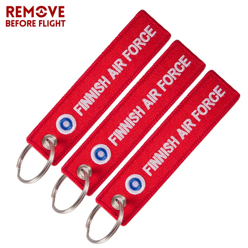 Remove Before Flight брелок вышивка финский AIR FORCE мотоцикл ключница новейшая ключевая
