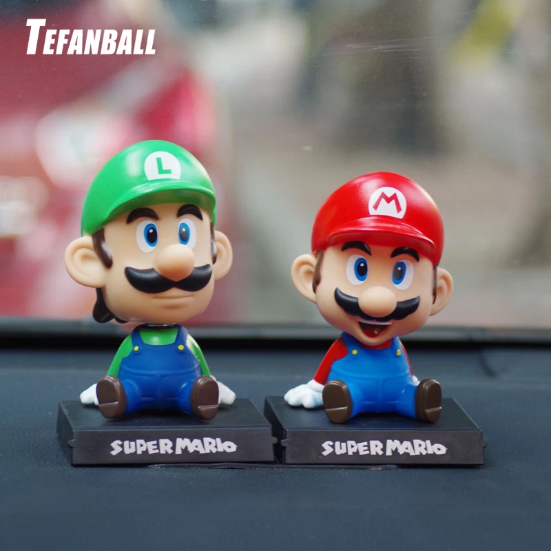 Забавный кукольный автомобиль Super Mario Bros игрушка с головой модель милого