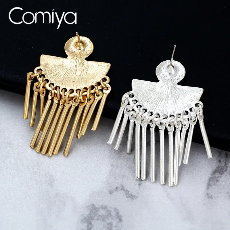 Comiya массивные серьги для женщин золотые серебряные цвет серьги-капли сплав цинка