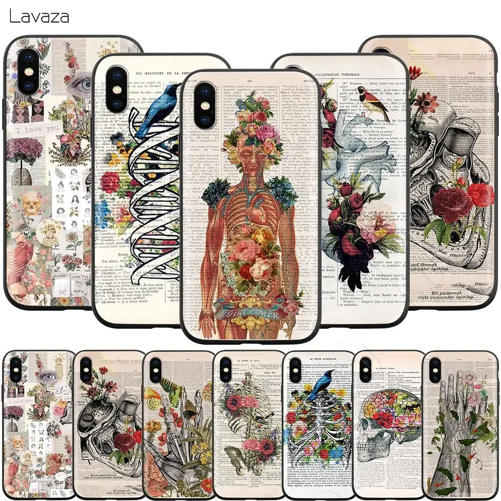 Лаваза Анатомия человека Корпус органа для iPhone 11 Pro XS Max XR X 8 7 6 6S Plus 5 5s se |