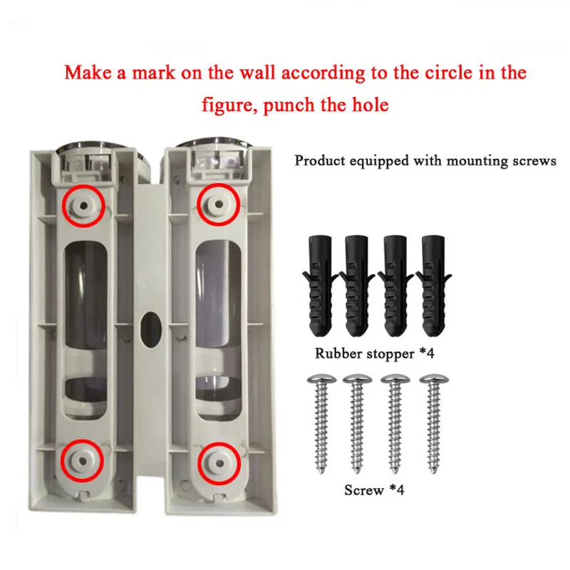 Одинарный/двойной дозатор мыла 400 мл настенный для шампуня ванной комнаты