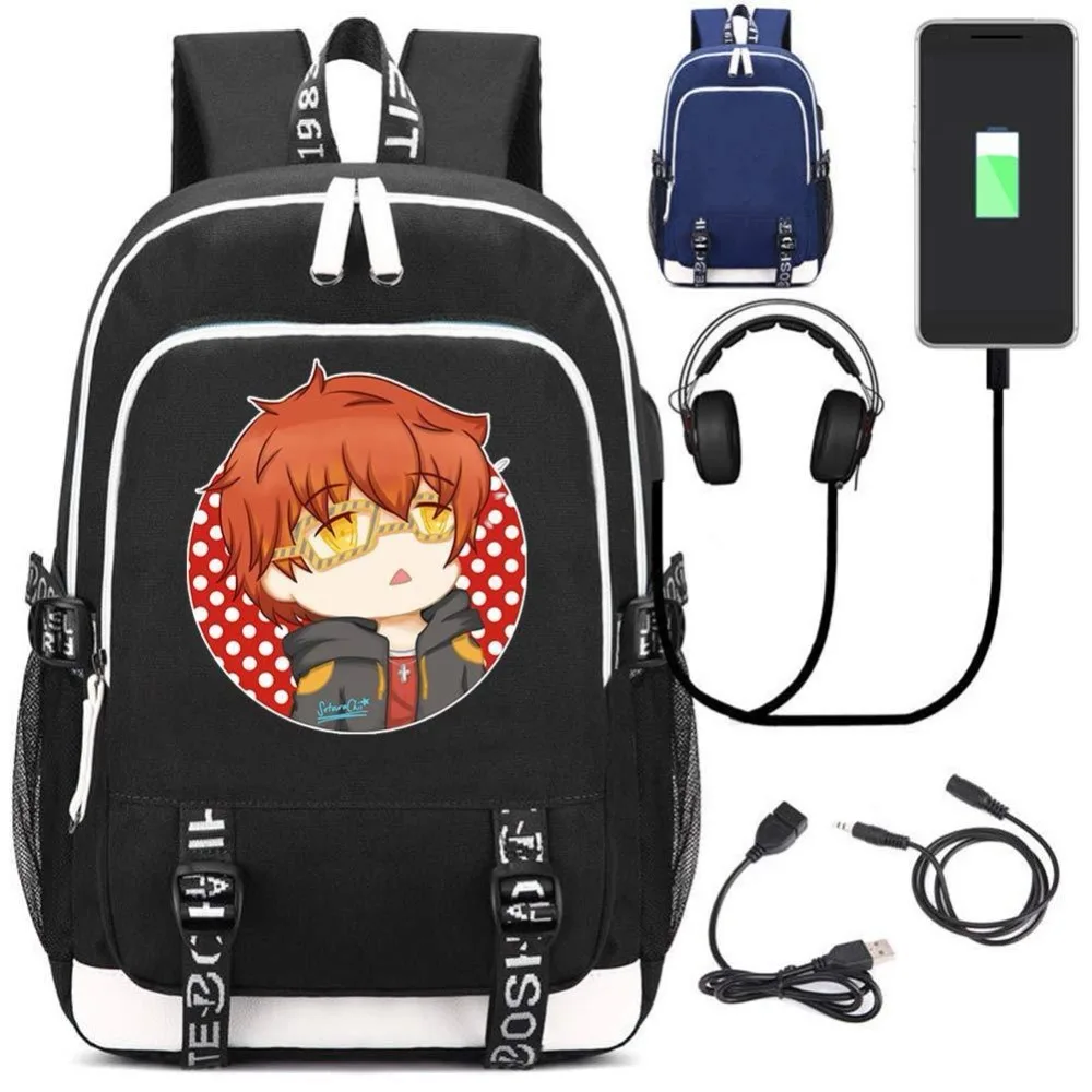 Школьный дорожный рюкзак Mystic Messenger 707 с USB интерфейсом для зарядки сумка ноутбука