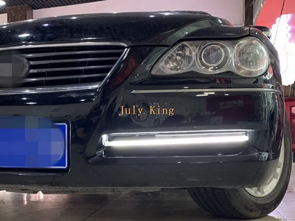 July King светодиодный чехол для дневных ходовых огней для Toyota Mark X eiz 2005-09, DRL+ желтый стример указателей поворота+ синий ночной DRL