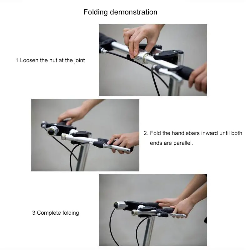 

Cool modelling Aluminum Alloy Folding Handlebar Folding Bike MTB mountain Bicycle Handlebar For Outdoor Safety Cycling