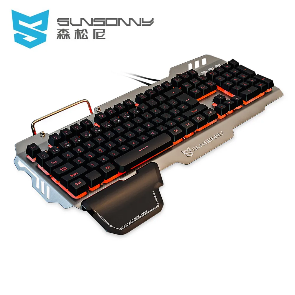 SUNSONNY S-K10 Проводная игровая клавиатура Голосовое управление RGB подсветка 104 клавиш