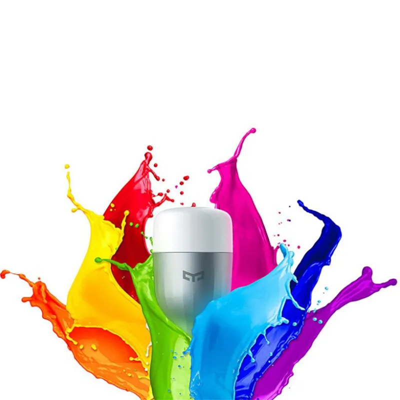 Оригинальная светодиодная смарт лампа Xiaomi Yeelig RGB/цветная E27 9 Вт 600 люмен Mi Light Mijia