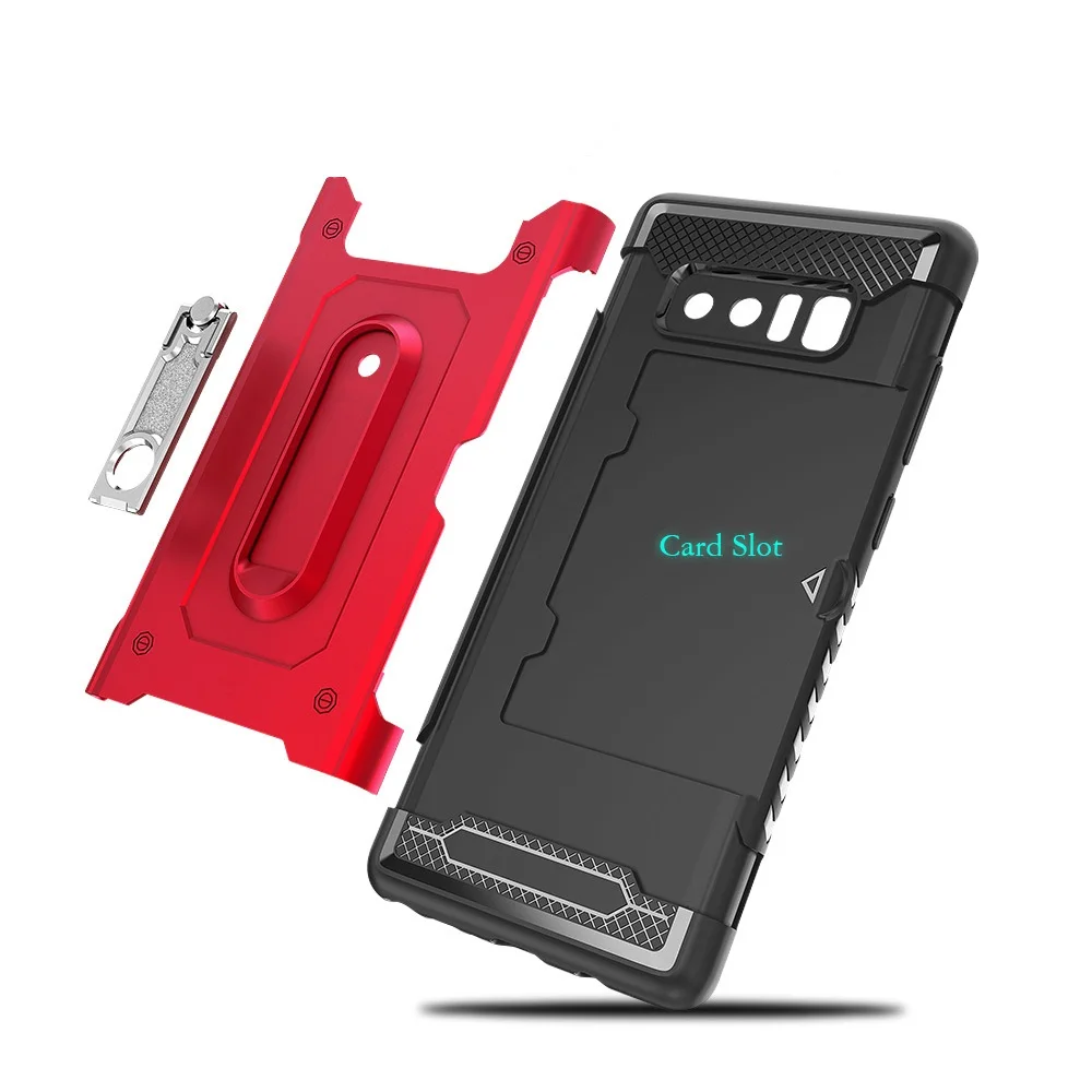 Hybrid Armor Case For Samsung Galaxy S10 S9 S8 Plus S7 Edge Cover Card Holder Note 8 9 J3 J5 J7 A3 A5 A7 Heavy Duty |