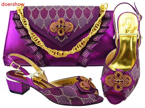 Doershow Fashion Стразы небесно голубой цвет новинка африканские женские туфли на