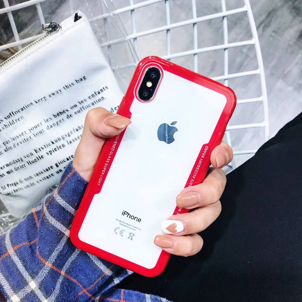 Роскошный Ультратонкий чехол для iphone X XS Жесткий Чехол задней панели из