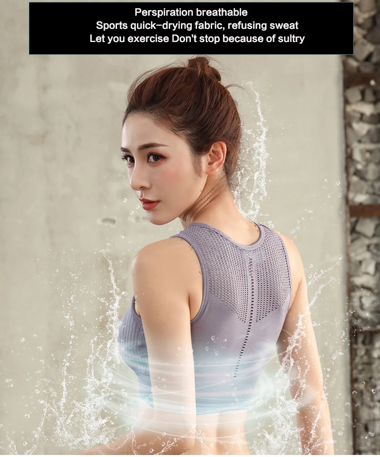 Нейлоновый дышащий жилет для фитнеса, спортивный бюстгальтер для бега, красивый топ с открытой спиной, спортивный женский Быстросохнущий топ с защитой от пота, топ для йоги, 3 цвета