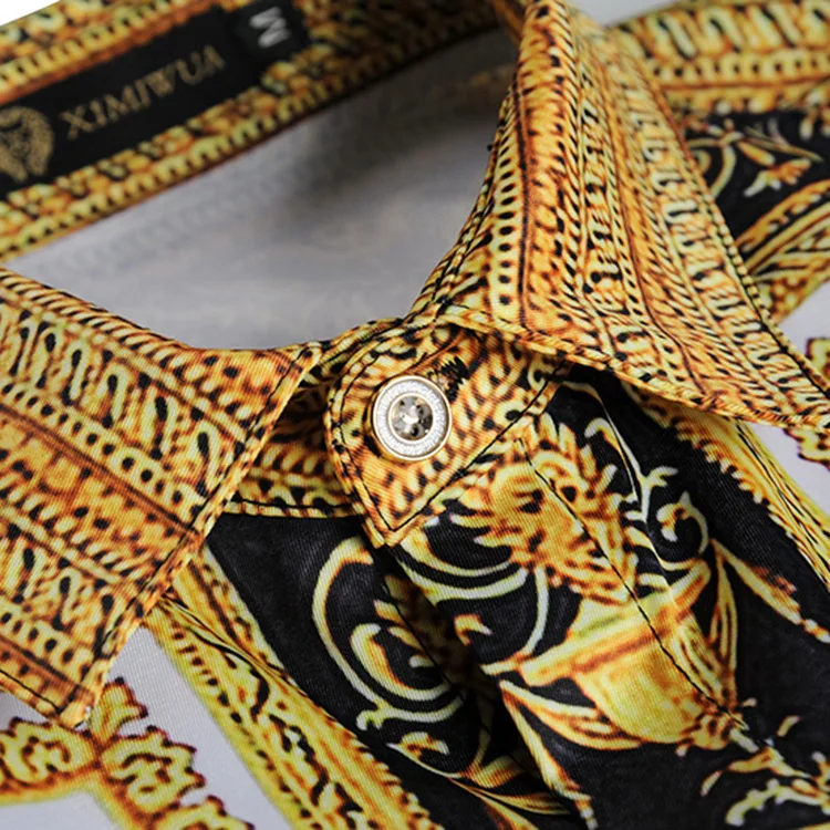 Camisa Masculina, новинка, мужская рубашка, модная, с 3d рисунком, с длинным рукавом, повседневная, облегающая, Chemise Homme Camisas Para Hombre