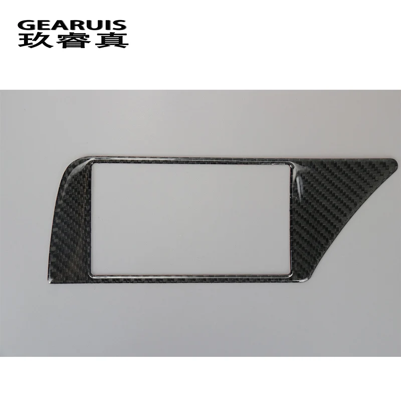 carbon fiber Car Styling For Audi A4 B8 A5 Carbon fiber Interior Navigation Panel Warning Lamp Frame Air conditioning Cover Sitcker RHD Right - Название цвета: carbon fiber
