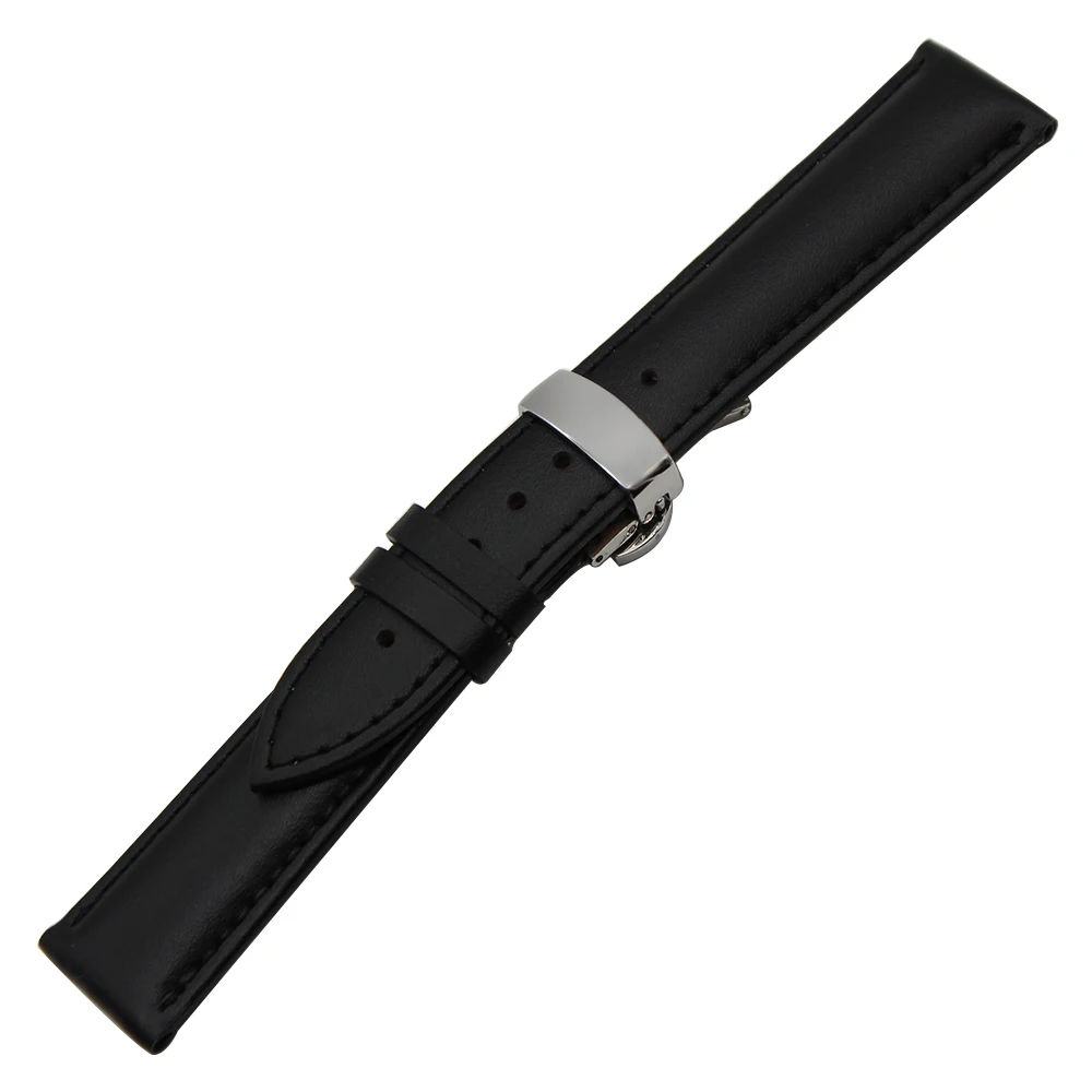 18mm Genuine Leather Band for Huawei Watch / Fit Honor S1 Asus ZenWatch 2 Women WI502Q Butterfly Clasp Strap Wrist Belt Bracelet | Наручные