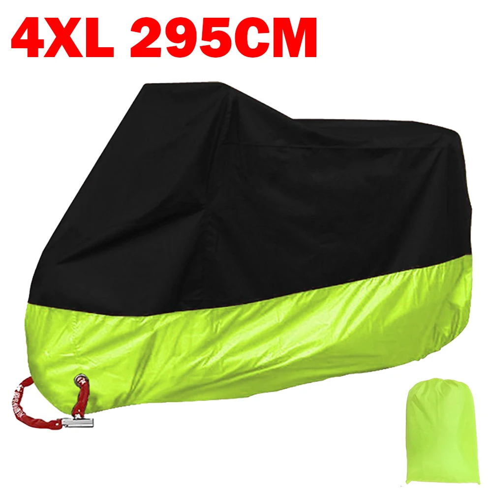XXXXL черный/зеленый водонепроницаемый чехол для мотоцикла пыленепроницаемый от