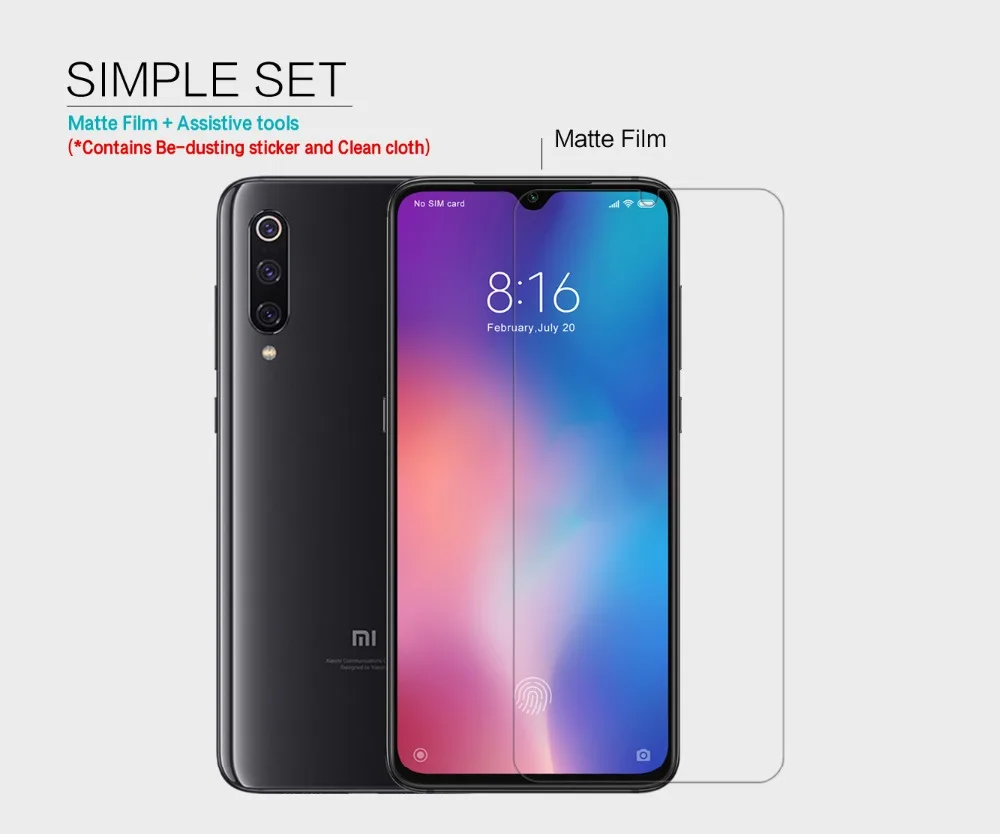 2 шт./лот для Xiaomi mi9 NILLKIN кристально прозрачная защитная пленка или Антибликовая