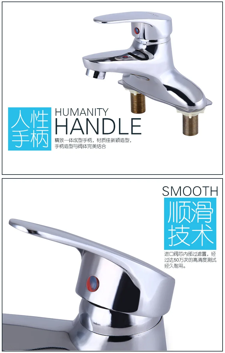 Бесплатная доставка двойной кран для раковины ванной комнаты с горячей и