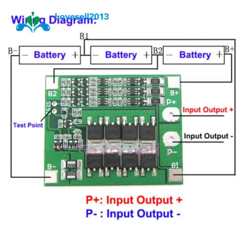 3S 25A Li Ion 18650 BMS PCM Защитная плата батареи с балансом для литий ионного аккумулятора