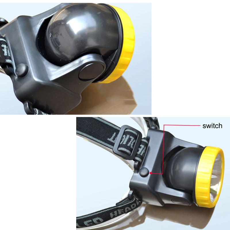 Небольшой светодиодный налобный фонарь AA аккумуляторный высокой мощности мини