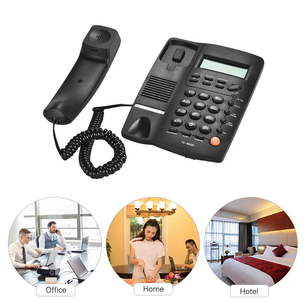 Telefon Настольный телефон Telefone Телефон проводной стационарный ЖК дисплей