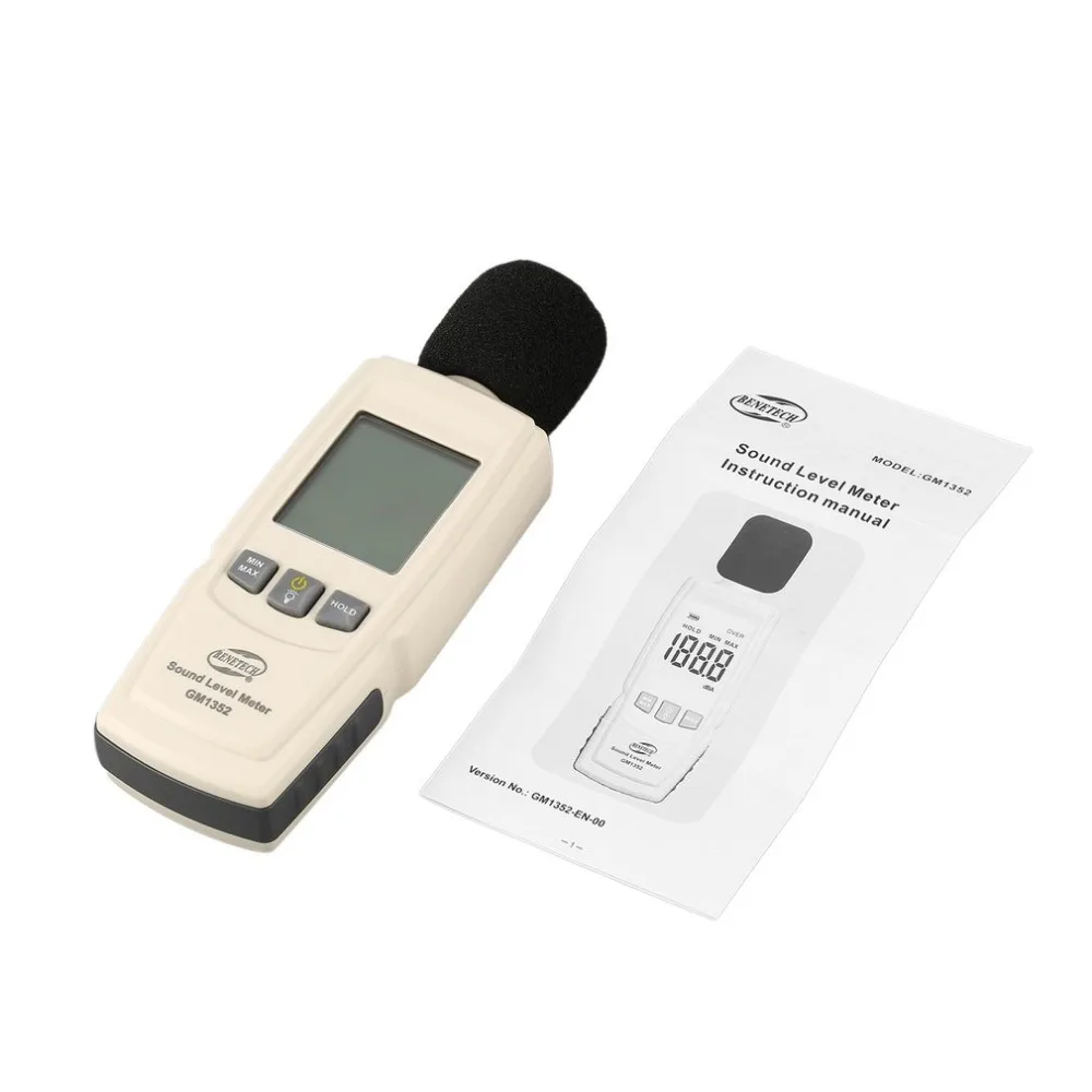 BENETECH GM1352 30-130dB цифровой измеритель шума уровня звука аудио контроль громкости
