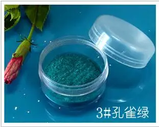 Peacock Green 14 цветов 10 г/упак. здоровая Натуральная Минеральная пудра MICA порошок сделай сам для мыла краситель для мыла макияж мыло для век Пудра уход за кожей - Цвет: Peacock Green