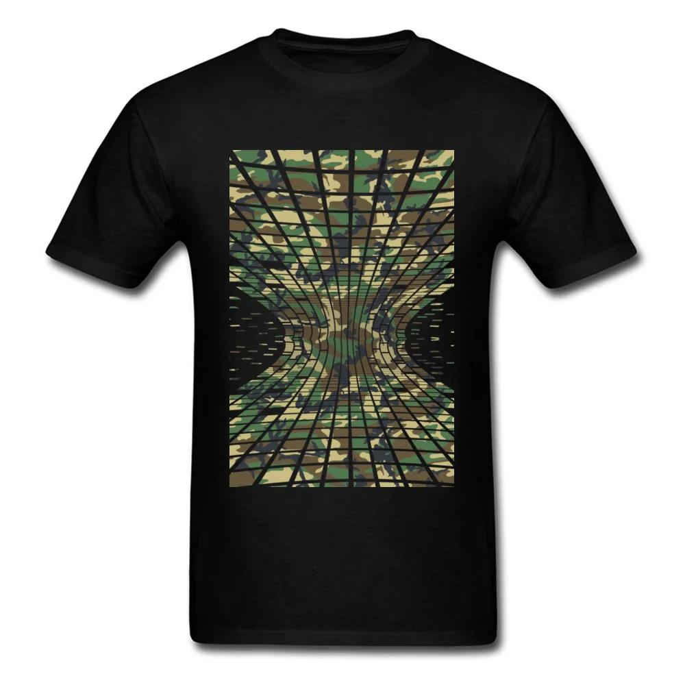 Faddish Tiled Warped Camo футболки для дня рождения вырез лодочкой 100% хлопок мужские с