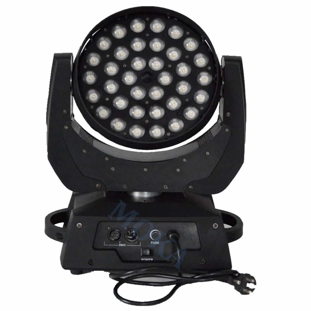2 шт./лот 320 Вт Led Wash Zoom сценическая движущаяся головка 36*18 свет 6 в 1 RGBWY УФ Звук Авто